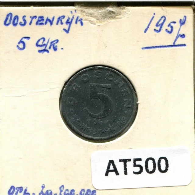 5 GROSCHEN 1957 AUSTRIA Coin #AT500C