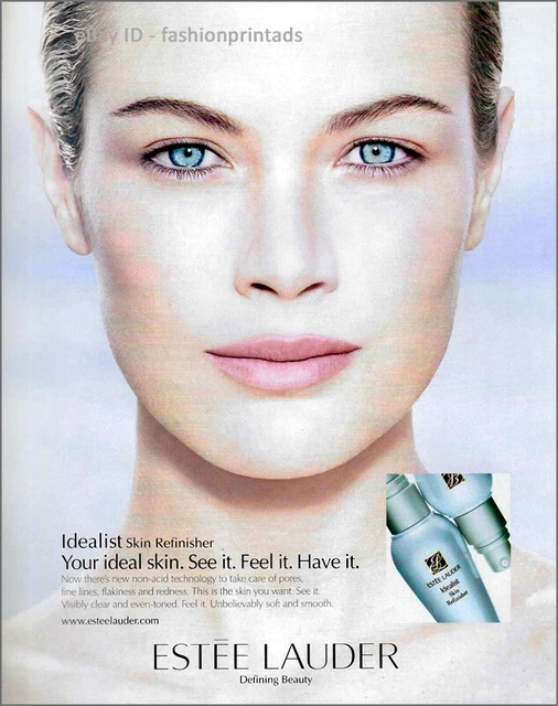 ESTEE LAUDER Cosmetics 1-Page Magazine PRINT AD 2002 CAROLYN MURPHY idealist