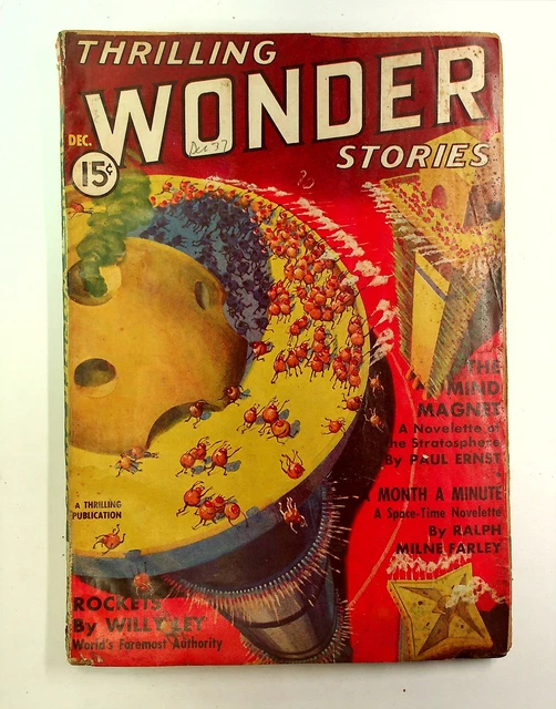 Thrilling Wonder Stories Pulp Dec 1937 Vol. 10 #3 VG- 3.5