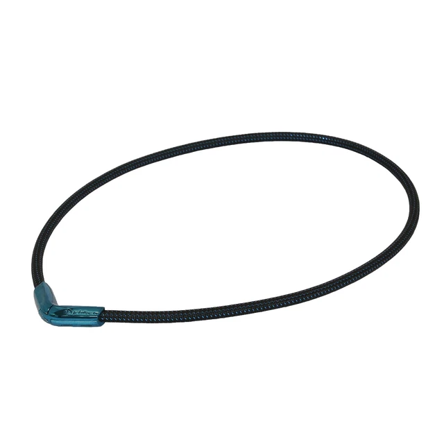 Phiten Necklace RAKUWA Neck X50 V Type Metallic Blue 50cm