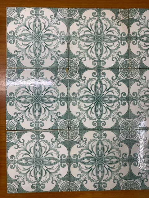 Tiles 15Pcs Set Transfer Print England Art Deco Vintage Rare Collectible Antique 2