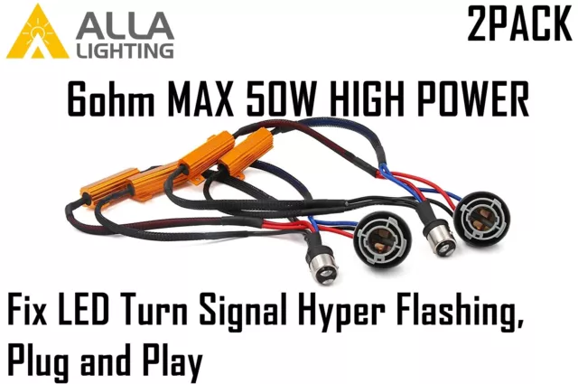 2x 1157 Load Resistor Fix Turn Signal Blinker Hyper/Fast/Quick Flashing/Blinking