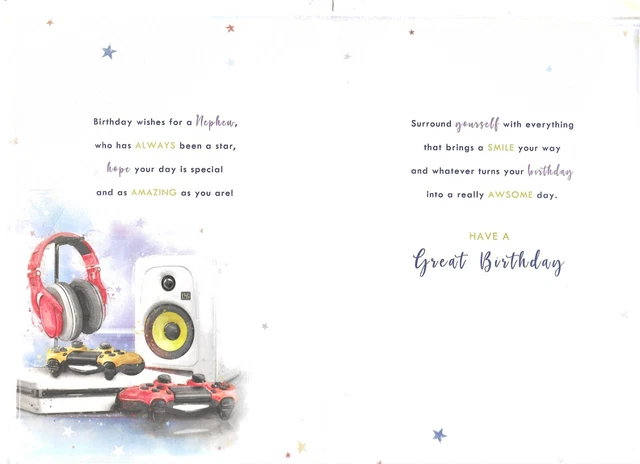 DEGASKEN Biglietto Di Auguri Per Il 20° Compleanno Del Nipote S 687768 - Foto 2