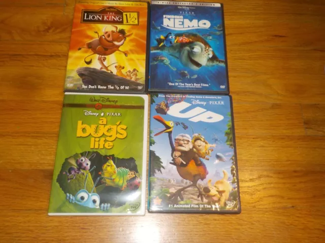 A Bug's Life / Up / Finding Nemo / The Lion King 1 1/2 DVD LOT WALT DISNEY