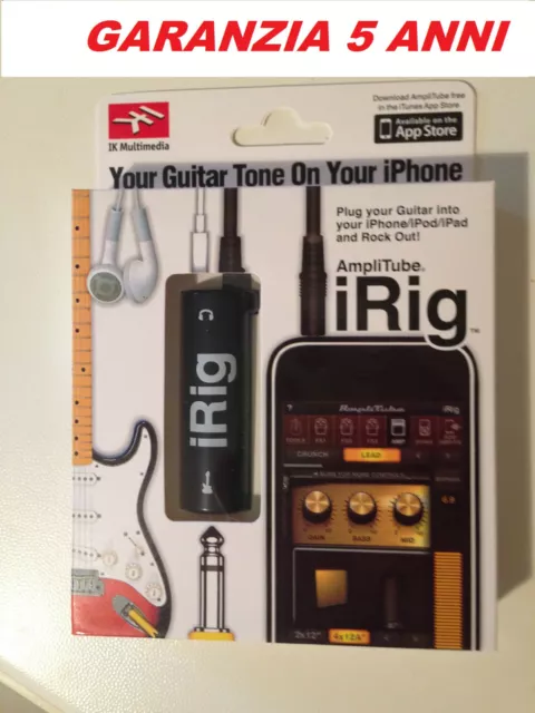 IRIG AMPLITUBE AMPLIFICATORE PER COLLEGARE BASSO SU SISTEMI iOS IPHONE IPAD RO34