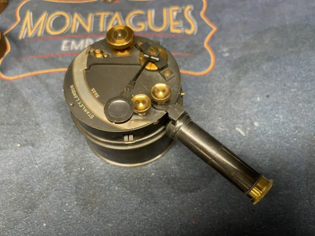 Rare Antique Box Pocket Drum Cylindrical Sextant 4" Diameter Stanley London