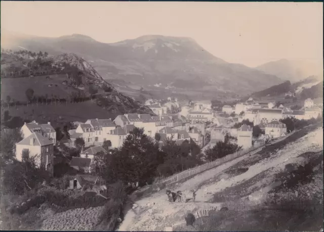 France, La Bourboule, Vue panoramique Vintage citrate print Tirage citrate