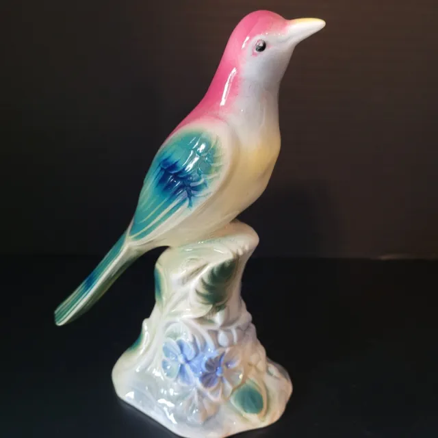 Royal Copley Vintage Fly Catcher Bird Figurine 8"