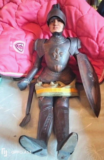 Ancienne grande poupée articulée Birmane marionnette théâtre Asie bois Ancienne grande poupée articulée Birmane marionnette théâtre Asie bois