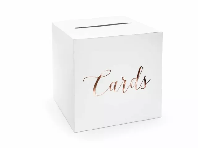 Kartenbox Hochzeit Geschenkbox Telegrammbox Umschlagbox Cards roségold 24x24x24