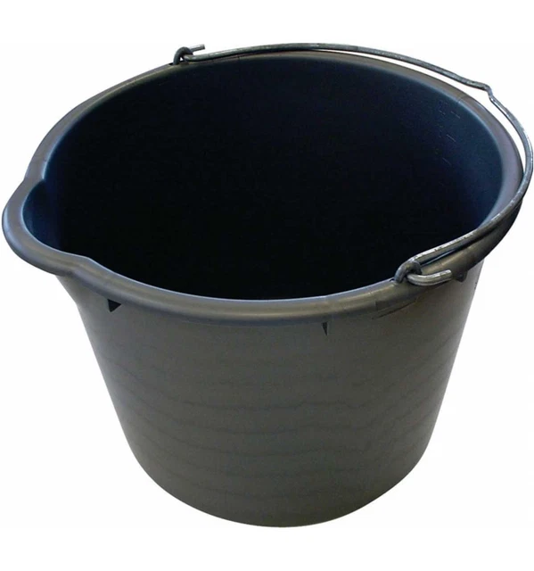 Baueimer GRIPLINE-X 12 l, mit Tülle, schwarz