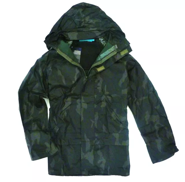 STEALTH CAMO WATERPROOF WINDPROOF JACKET fishing kagool hunting coat DPM green