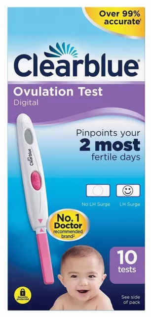 Clearblue Digital Ovulation - Tests De Fertilité - 10 Paquet Bâton - Privé