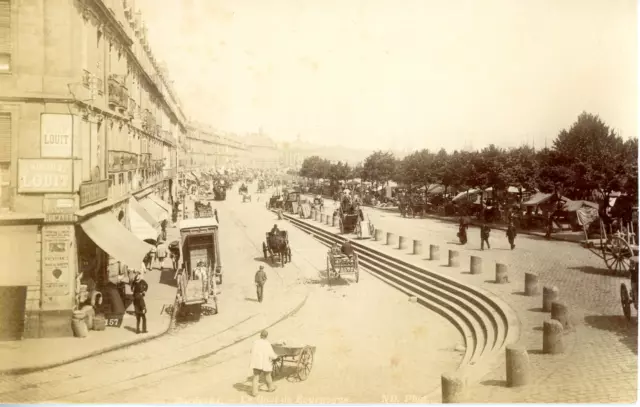 N.D, France, Bordeaux, quai de Bourgogne Vintage albumen print, Tirage albumin