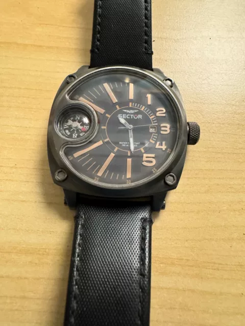 OROLOGIO UOMO SECTOR No Limits Compass Cassa Acciaio Cinturino