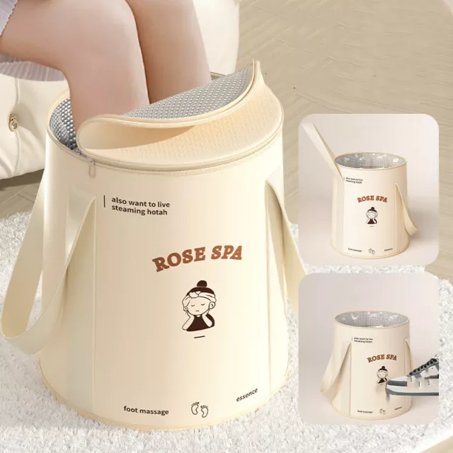 Foldable Foot Spa Soaking Bag Portable Feet Bath Basin Tub Bucket For Travel