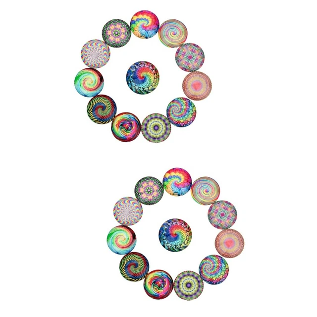 2x Mosaik Liefert Dekoration Vase Füllstoff Edelsteine Runde Flatback 12