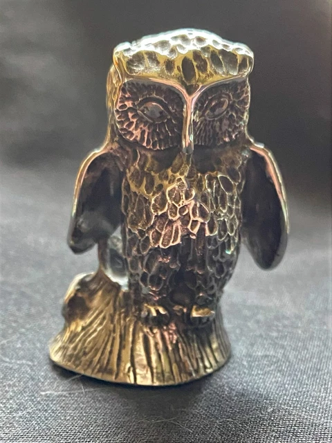 S. Kirk & Son Sterling Silver Owl (Night Watchman)  Figurine marked 1 circa 1970