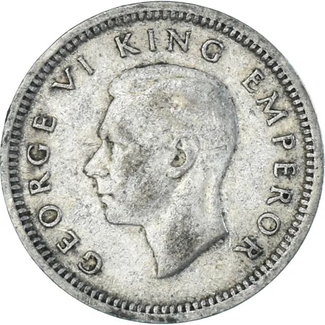 [#341548] Coin, New Zealand, George VI, 3 Pence, 1943, British Royal Mint, VF(30