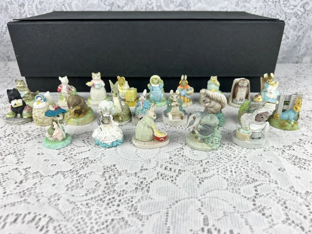 Rare Lenox F&W & Co 1996 Set Bundle Lot 23 Thimble Animal Figurines Rabbit Owl