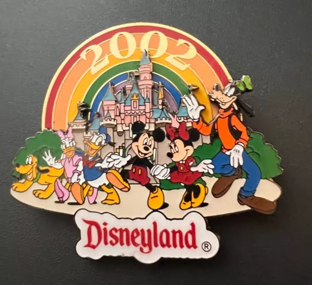 Rare Disney Pin DLR - Fab 6 Castle Mickey, Minnie, Pluto Donald, Daffy & Goofy