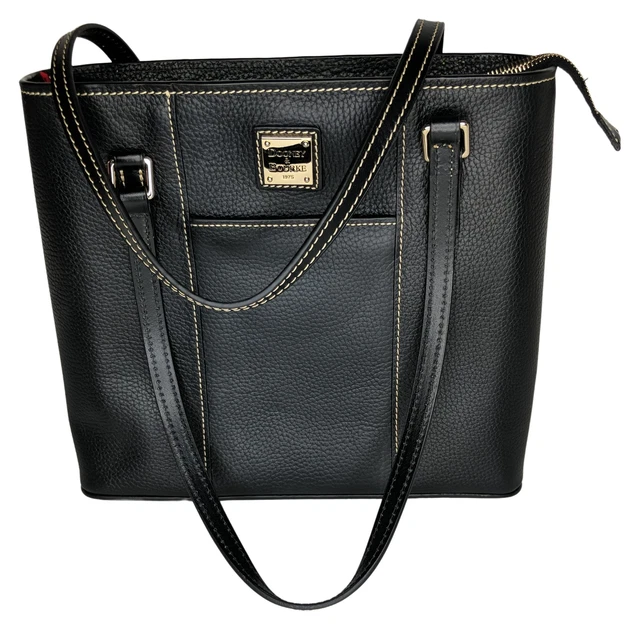 Dooney & Bourke Sz Small Pebble Leather Lexington Shopper Black Handbag A394652