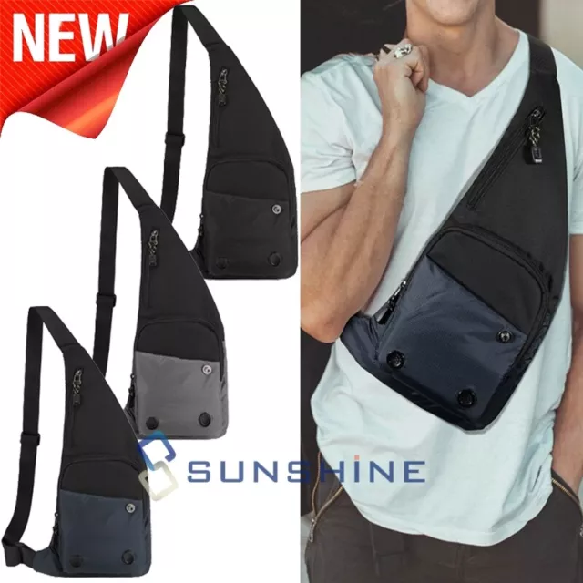 Mens Sling Backpack Waterproof Shoulder Crossbody Chest Bag Anti-Theft Handbag