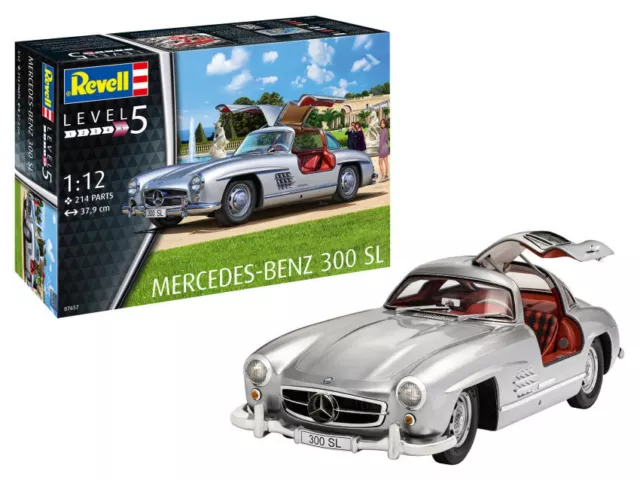 Coche Auto Modelo Kit de Montaje De Revell Mercedes 300 Sl Escala 1:12 De )( MO