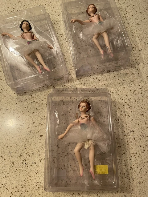 KSA Kurt Adler ballerina ornaments Christmas Lot Of 3 In Original Containers