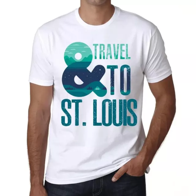 Uomo Maglietta E Viaggiare A St Louis – And Travel To St Louis – T-shirt Stampa