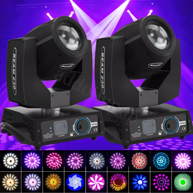 2X230W 7R Moving Head Light RGBW Gobo Beam Stage Spot Lighting DJ Disco Show DMX