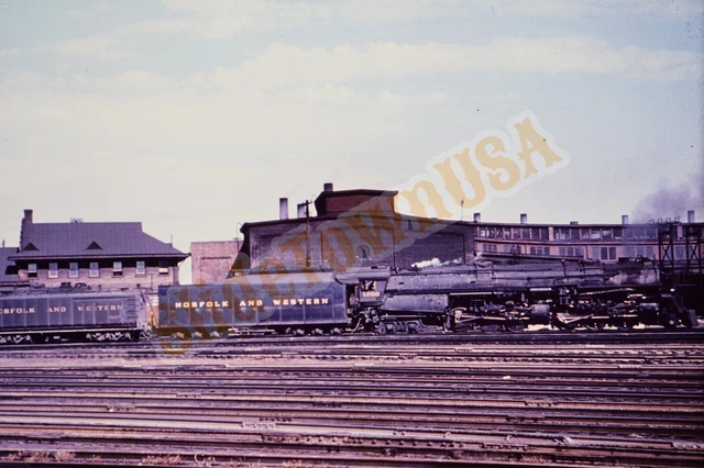 Vtg 1958 Duplicate Train Slide 2100 Norfolk & Western Steam Columbus OH X6P002