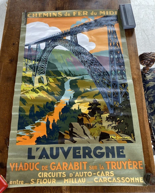AFFICHE CHEMIN DE fer Midi - Méditerranée Pyrénées Océan EUR 17,90 - FR