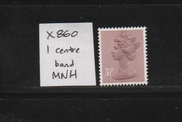 Machin - MNH/UM - 3 1/2p purple-brown - SG X860 (one centre phosphor band)