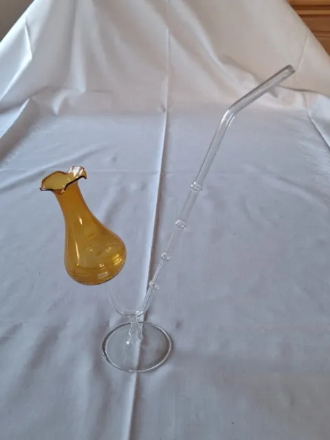 Antike Mundgeblasene Cognacpfeife Schnapspfeife  Likörpfeife aus Glas