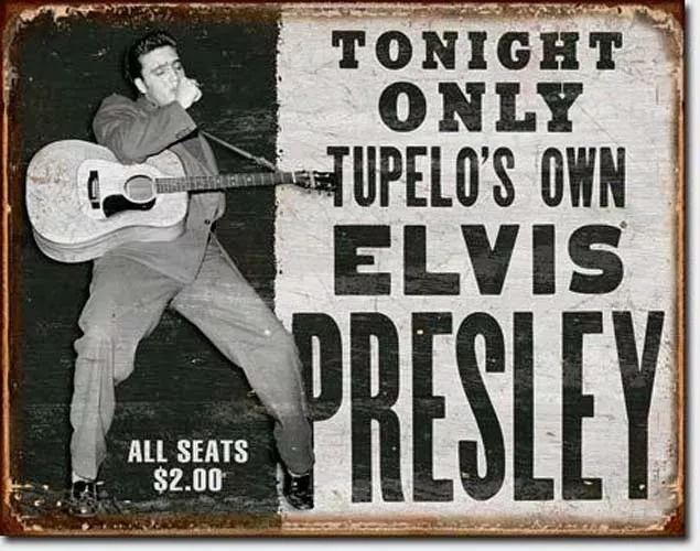 Elvis Presley Rock`n Roll 50er Jahre Live Sign Blechschild Plakat Schild  *508