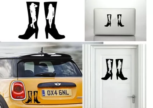 Girls' Boots Sticker Vinyl Cut, Adesivo Vinile Da Taglio Stivali Da Donna V3