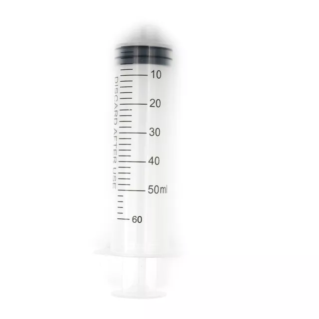 50ML Plastic Syringe Measuring Nutrient Sterile Reusable Lab Kitchen Tool.EW