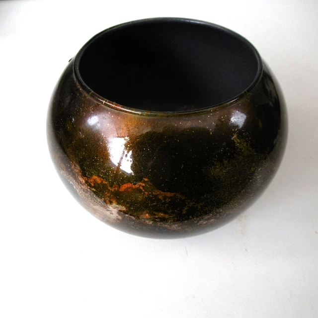 Vase Laque Line – pièce unique – Artisanat verre églomisé – Certificat inclus - Décoration