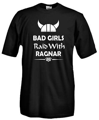 T-shirt Vikings J877 Bad Girl Raid With Ragnar Maglia SerieTV