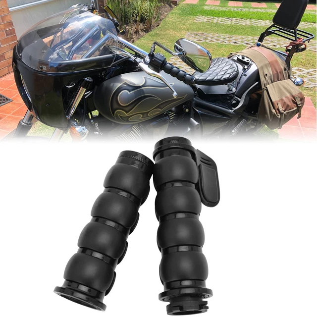 Poignées Moto En Aluminium 22mm - Compatibles Kawasaki Vulcan, Honda CBR, Suzuki GSXR, Yamaha YZF | Guidon 7/8", Finition Chromée