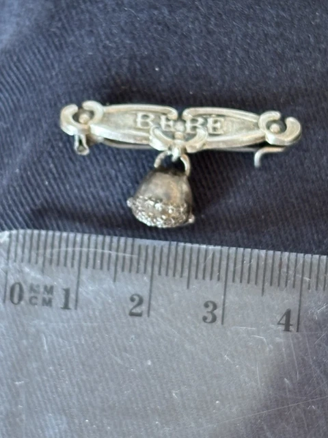 Broche Ancienne Bébé Avec Grelot - Vintage - Occasion - Bijou Ancien