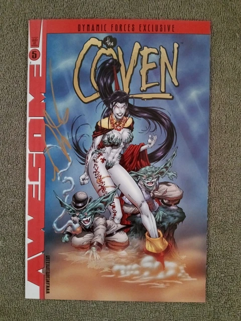 The Coven #5 Gold Dynamic Forces Exclusive Error Back signed by Norm Rapmund NM