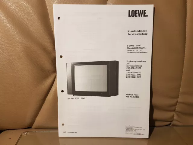 Loewe Art Plus 7007 Serviceanleitung Manual