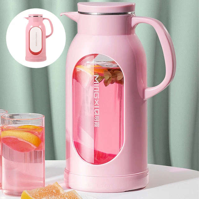 1 Stück transparente Teekanne Glas Kaffeekessel Edelstahlkrug Wasserkocher