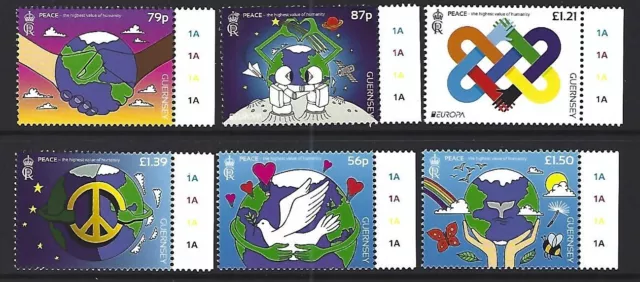 Guernsey 2023 Europa Set Of 6 Marginals Unmounted Mint, Mnh