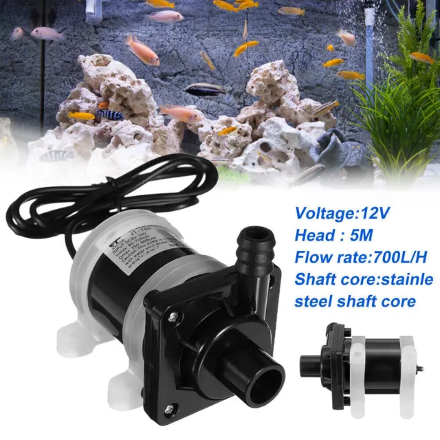 Quiet 12V Silent 4 Points Solar Hot Circulation Water Pump Brushless Motor NEW