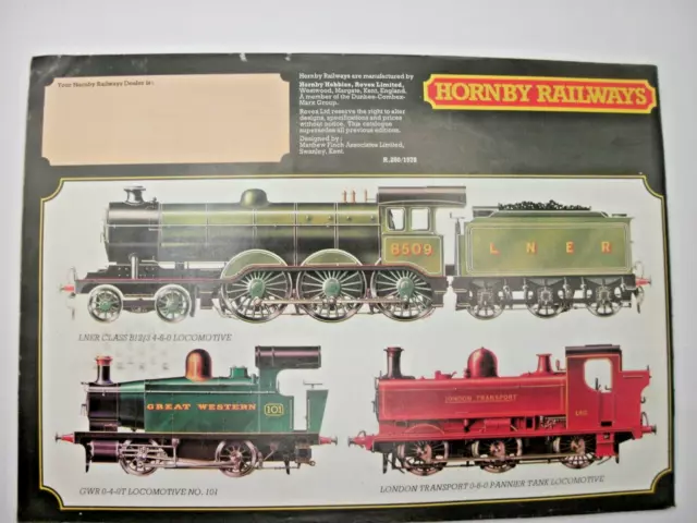 Hornby Catalogue 1978 with Price List 2