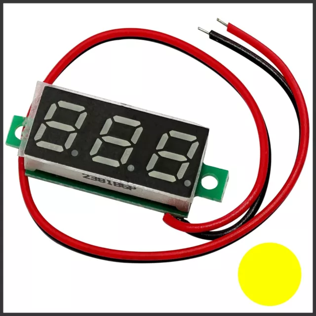 LED Voltmeter -gelb- mini Einbau Spannung Digital LED Anzeige 0.28 Zoll | 3V-30V