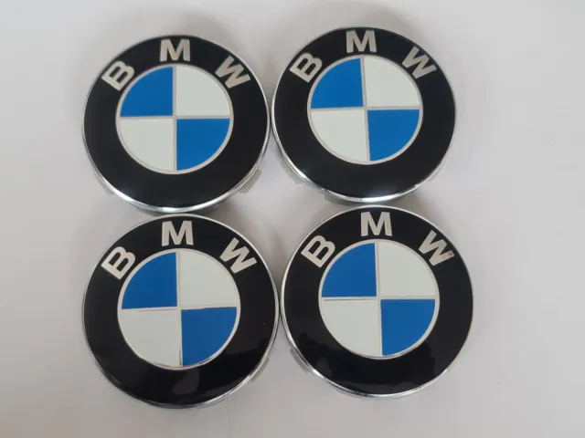 4X BMW ALLOY WHEEL CENTRE HUB CAPS 68mm E46 E60 E90 E92 E82 E87 1 3 5 SERIES X5